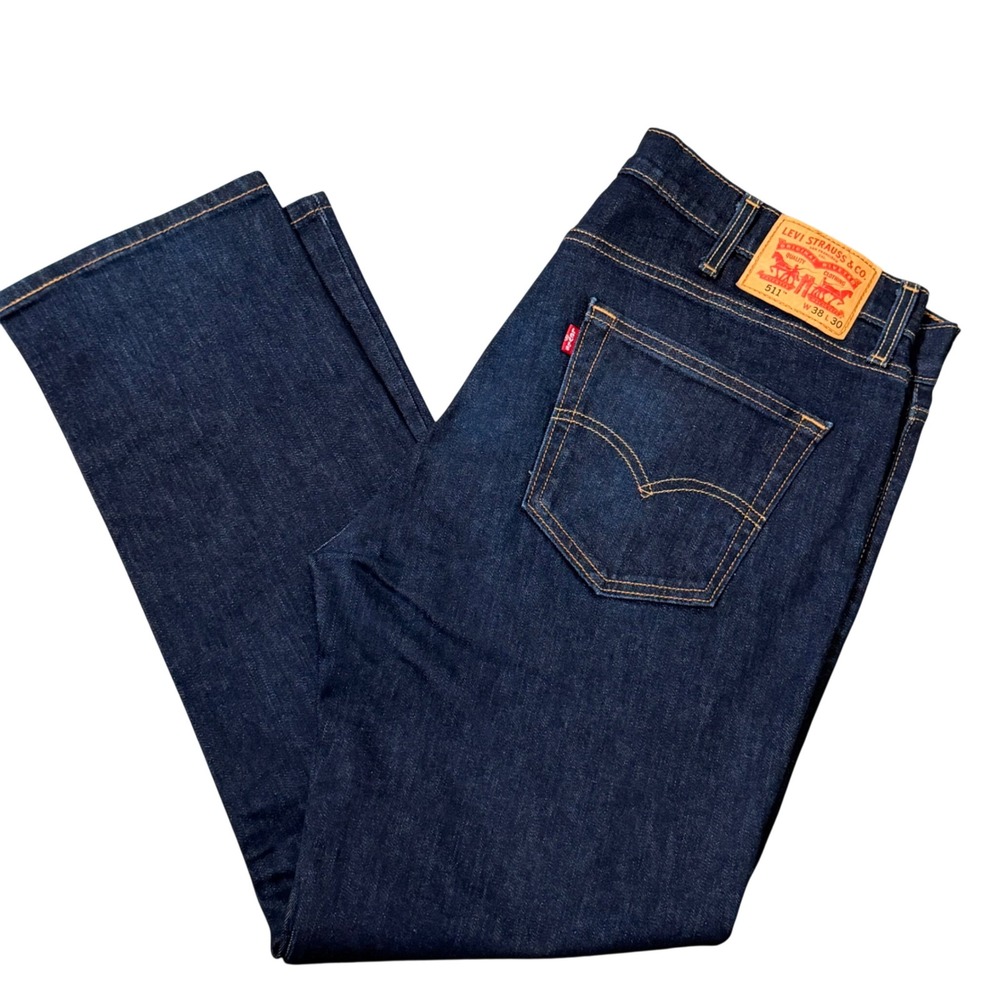 Levi's 511 Slim Fit Dark Wash Denim Jeans Mens 38x30 NWOT- Slim Leg Clean Jeans